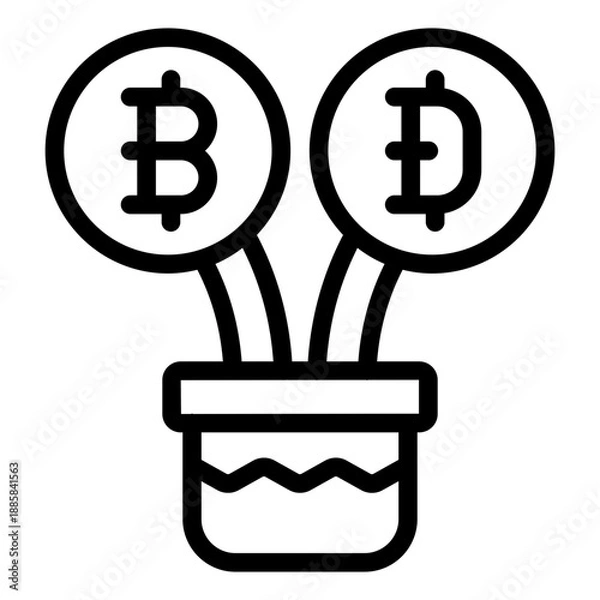 Obraz investment icon vector