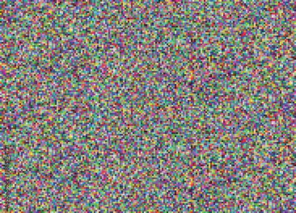 Fototapeta Multi-colored rectangular pixel background. Colorful mosaic pixel art texture. Vector illustration.