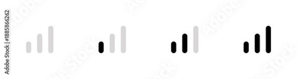 Obraz Rounded Signal Bar Icon Set