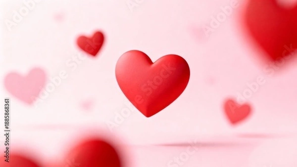 Obraz red hearts background