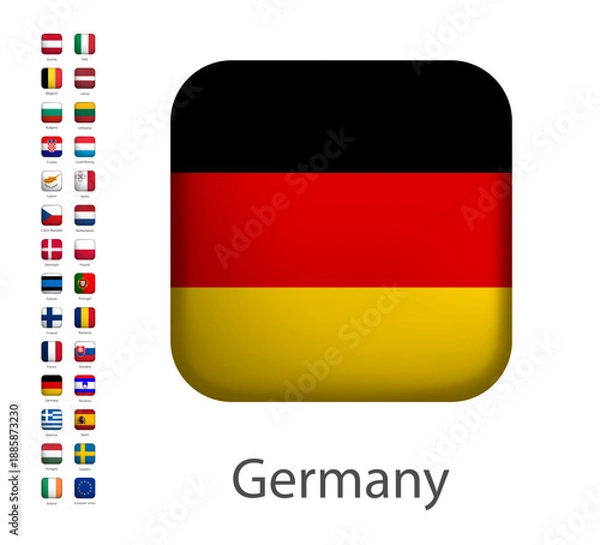 Fototapeta EU flags names