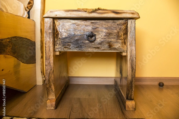 Obraz Shou sugi ban wooden furniture