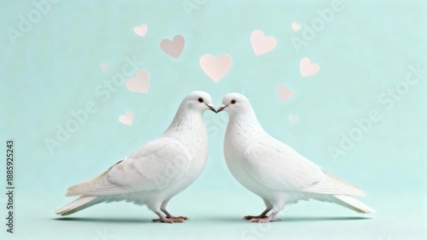Obraz two white doves