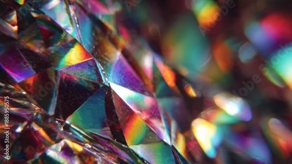Obraz Iridescent Crystal Light Refraction