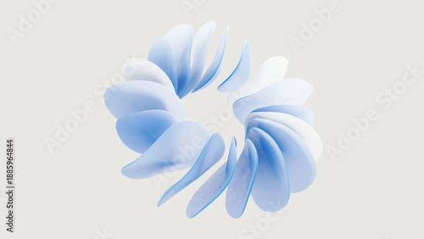 Obraz Blue round layers circle shape 