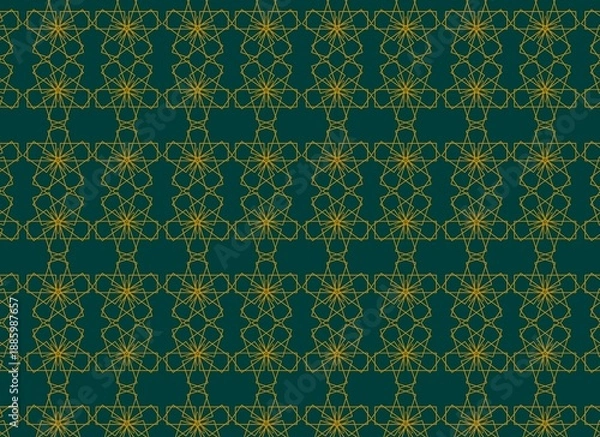 Obraz seamless pattern with green leaves, seamless floral pattern.