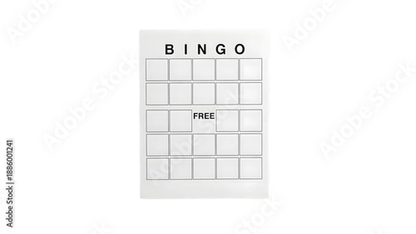 Obraz Empty bingo card