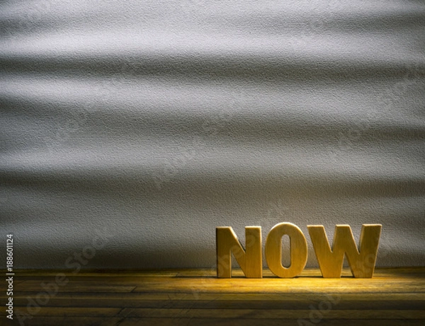 Obraz now word background text