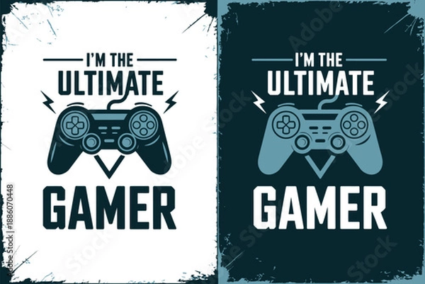 Fototapeta Gaming posters with controller designs