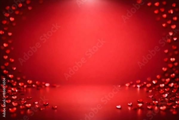 Obraz Red Valentine Spotlight Background with Copy Space