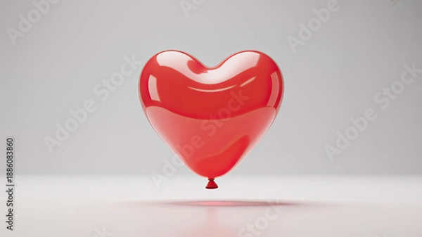 Obraz Red heart balloon floating