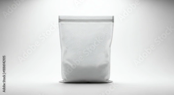 Obraz Empty white stand-up pouch with transparent background