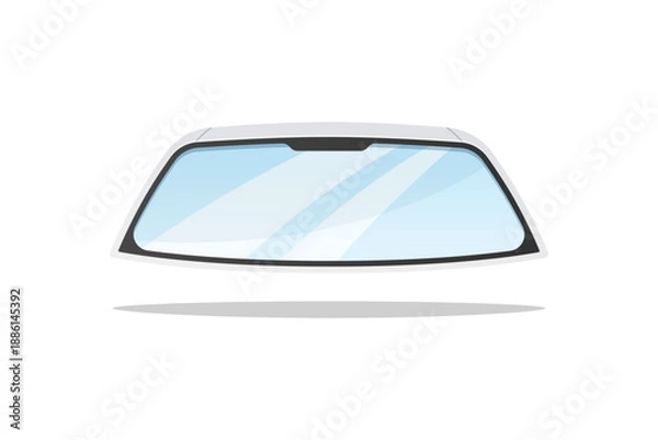 Obraz Car windshield vector isolated on white background.