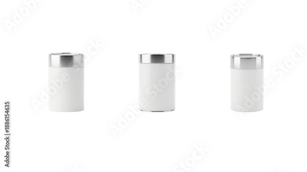 Obraz Cylindrical glass cup on transparent background