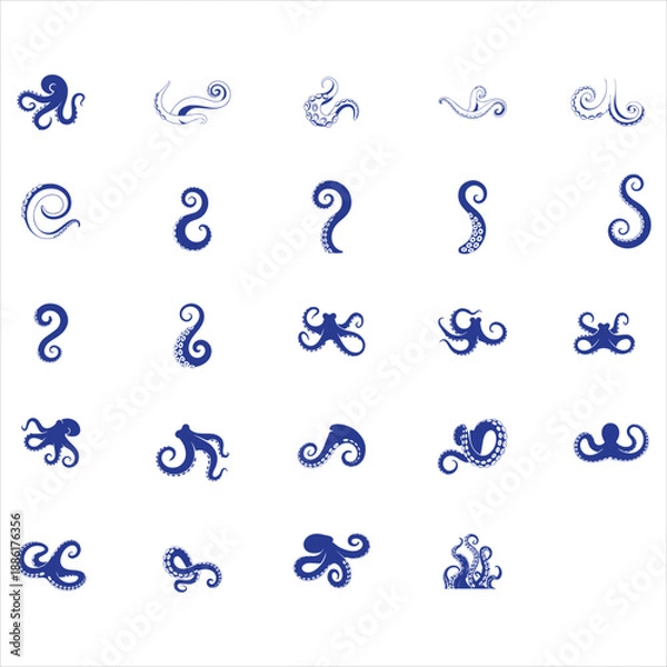 Fototapeta Octopus Tentacles Svg