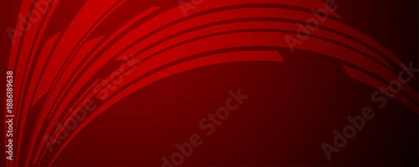 Obraz Red curved racing speed lines background