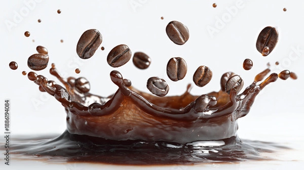 Obraz Dynamic coffee liquid background