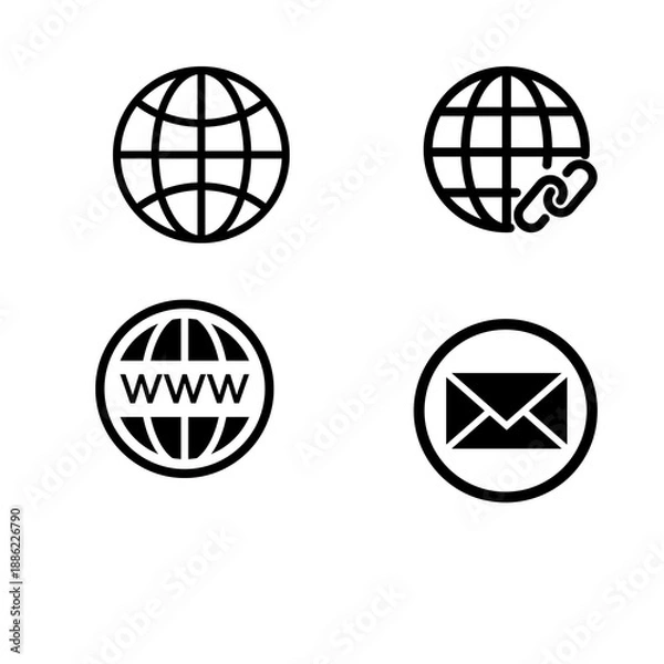 Obraz globe icon set