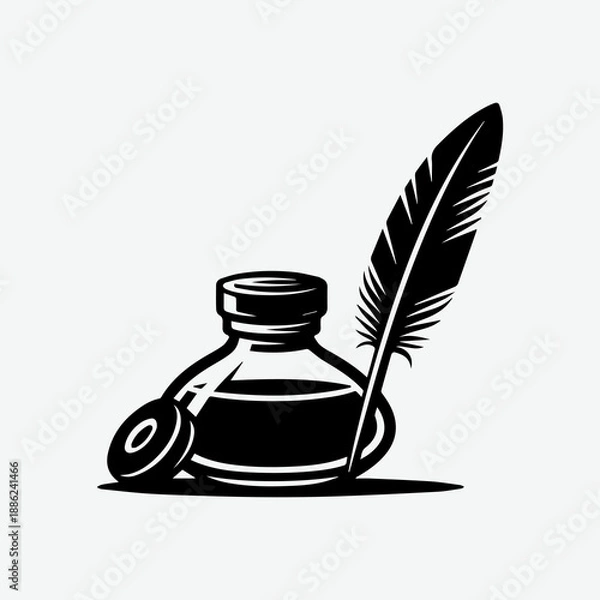 Obraz Black and white vector icon set 20.eps