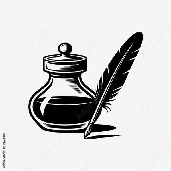 Obraz Black and white vector icon set 24.eps