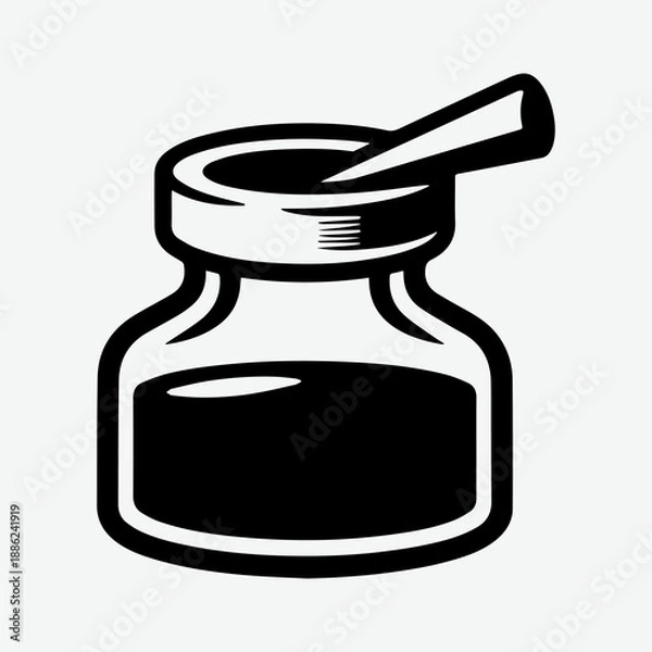 Obraz Black and white vector icon set 26.eps