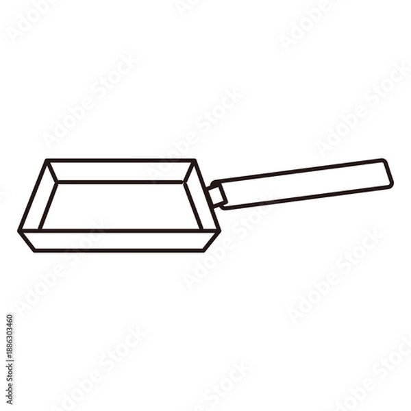 Obraz キッチン用品　四角いフライパン