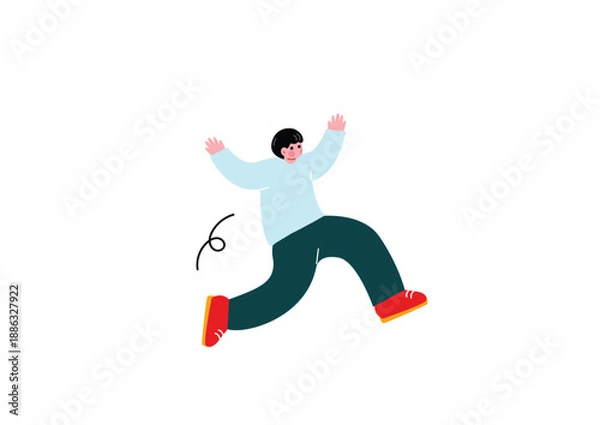 Obraz 万歳して喜ぶ男性