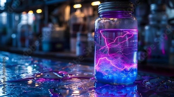 Obraz Vibrant lightning in a jar
