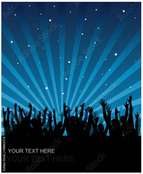 Obraz Party cheering audience vector background