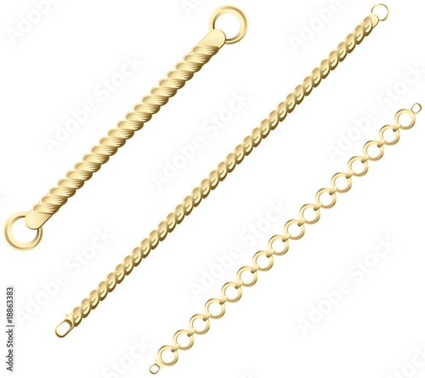 Obraz Gold chain design - vector illustration