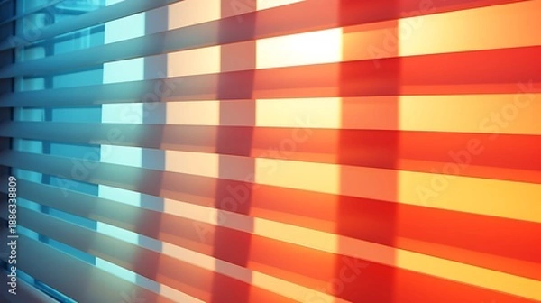 Obraz Sunlight filtering through blinds