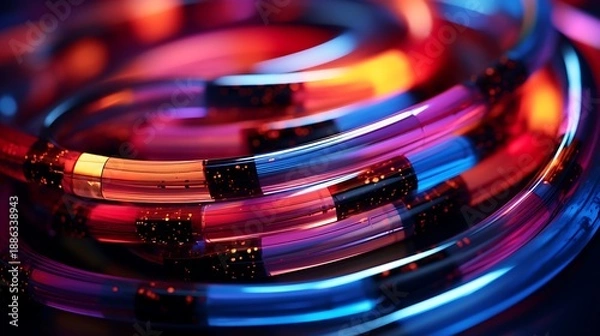 Obraz Vibrant neon light tubes