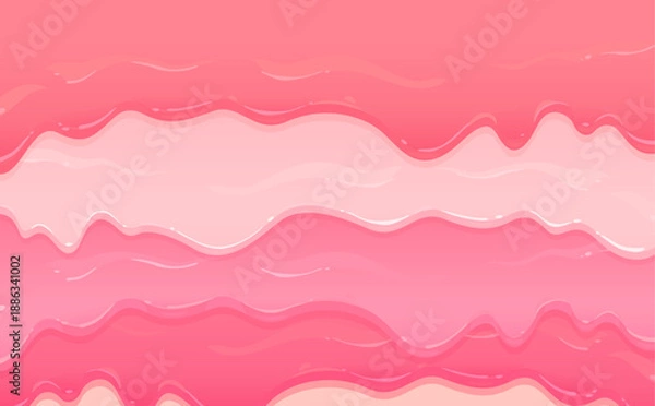 Fototapeta 下までとろけるカラフルないちごチョコレート_横