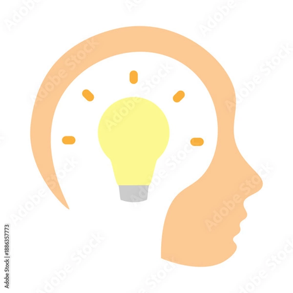 Obraz Thinking Vector Flat Icon Design
