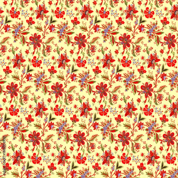 Fototapeta seamless pattern with flowers