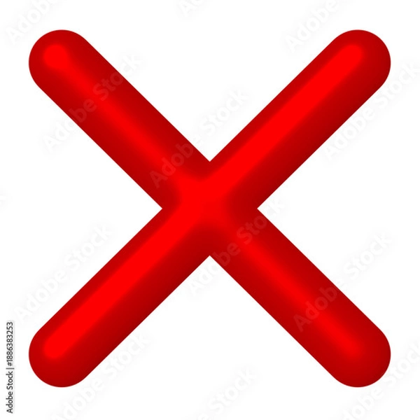 Fototapeta red cross mark