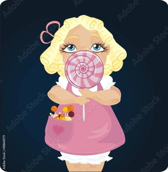 Obraz girl and candy