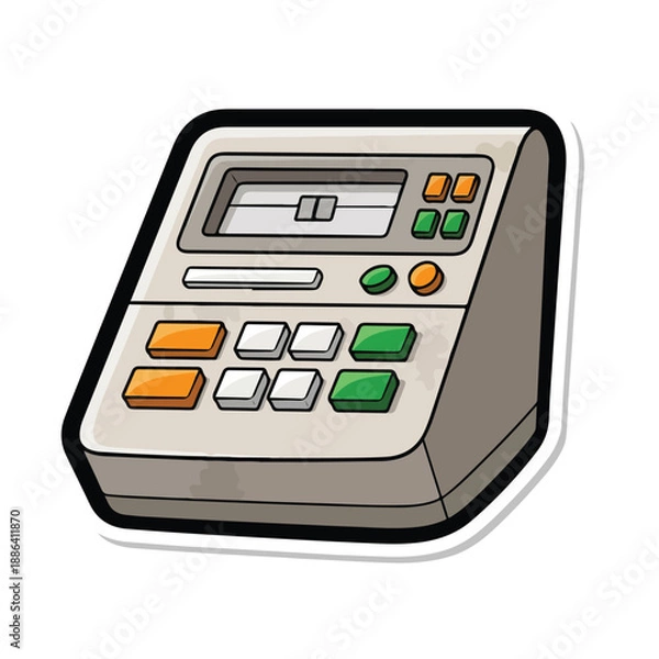 Obraz Credit Card Machine with Colored Buttons.