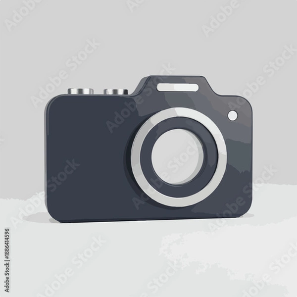 Obraz Digital Camera Front View Illustration.