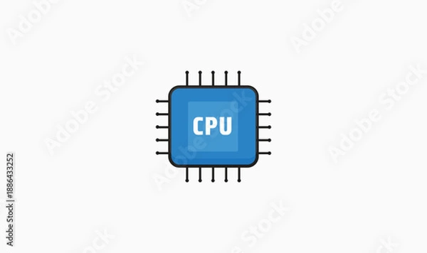 Obraz CPU microprocessor vector