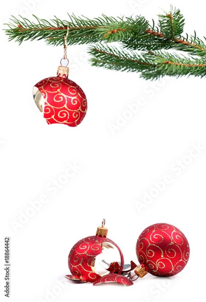 Obraz Broken Christmas decoration