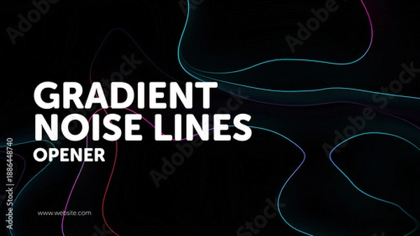 Fototapeta Gradient Noise Lines Opener