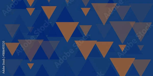 Obraz Abstract Triangle Pattern on Blue Background