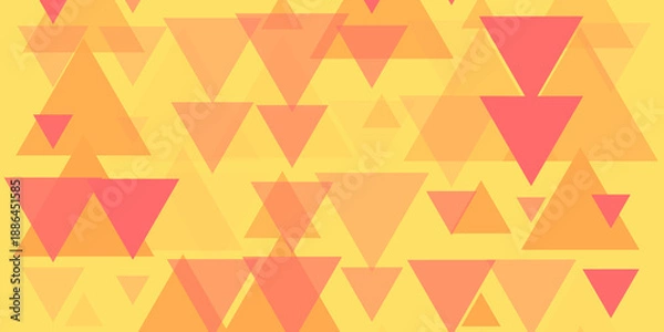 Obraz Abstract Geometric Triangle Pattern in Yellow and Orange Tones