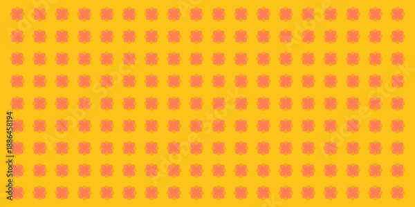 Obraz Abstract Geometric Pattern in Yellow and Orange