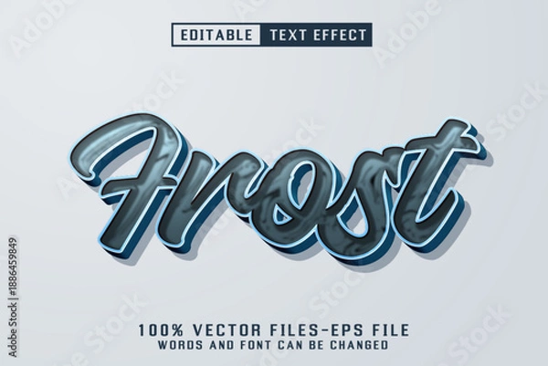 Obraz Frost 3d Text - Editable Text Effect