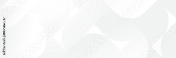 Fototapeta Abstract pattern white geometric banner design background.