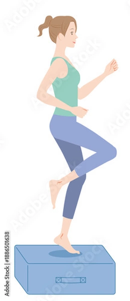 Obraz トランポリンクッション　ジョギング