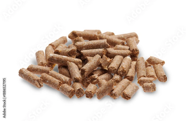 Obraz Granular compound feed isolated on transparent background