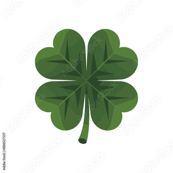 Obraz Large Detailed Three Leaf Clover Illustration
